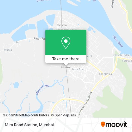 Mira Road Station map