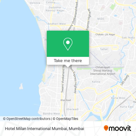 Hotel Milan International Mumbai map