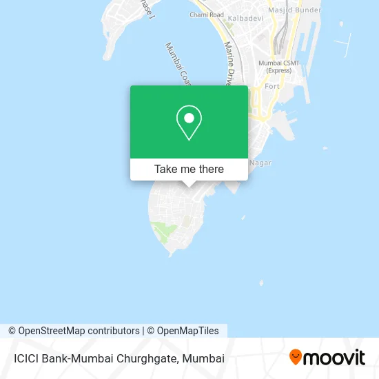 ICICI Bank-Mumbai Churghgate map