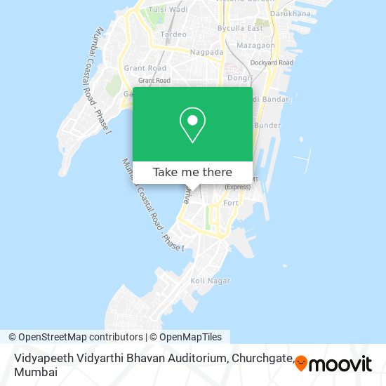 Vidyapeeth Vidyarthi Bhavan Auditorium, Churchgate map