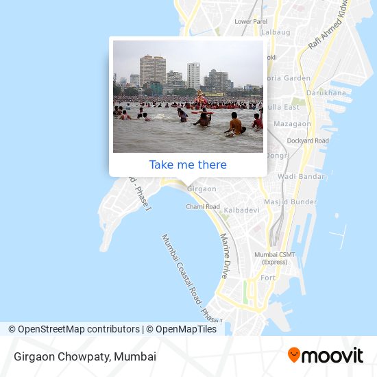 Girgaon Chowpaty map