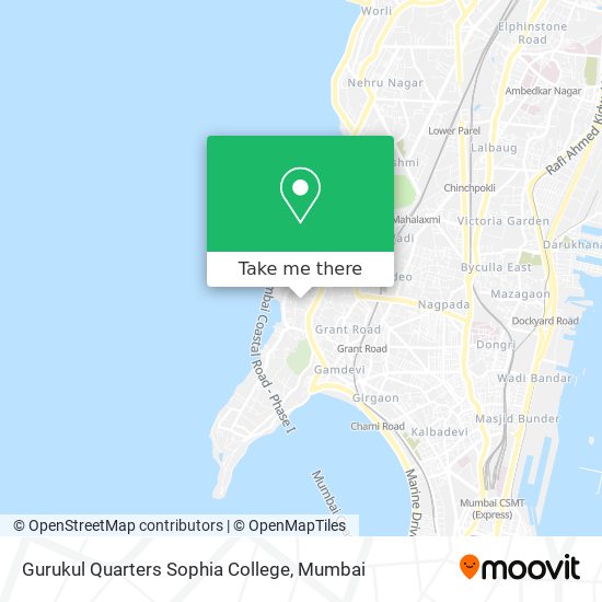 Gurukul Quarters Sophia College map
