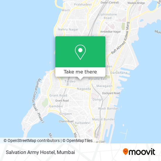 Salvation Army Hostel map
