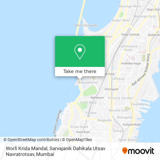 Worli Krida Mandal, Sarvajanik Dahikala Utsav Navratrotsav map