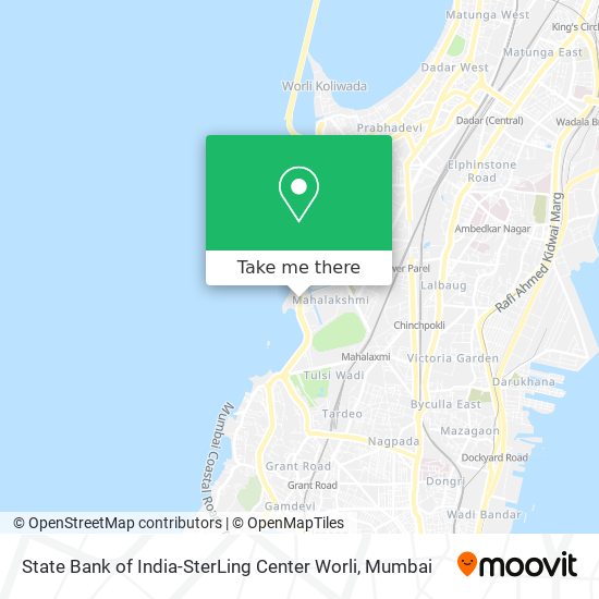 State Bank of India-SterLing Center Worli map