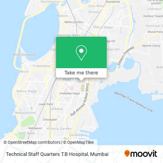 Technical Staff Quarters T.B Hospital map