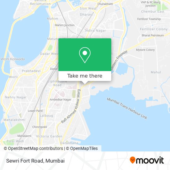 Sewri Fort Road map