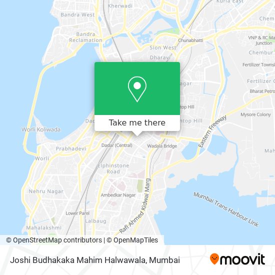 Joshi Budhakaka Mahim Halwawala map