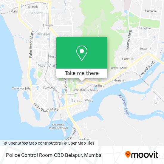 Police Control Room-CBD Belapur map