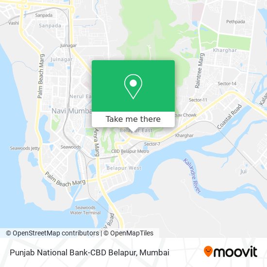 Punjab National Bank-CBD Belapur map