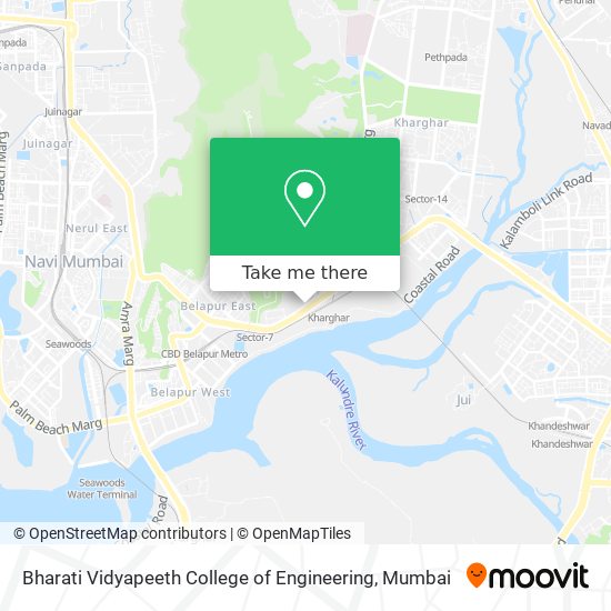 Bharati Vidyapeeth College of Engineering map