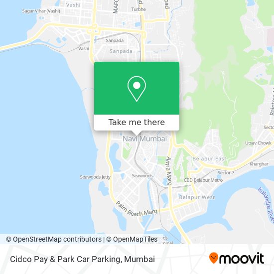 Cidco Pay & Park Car Parking map
