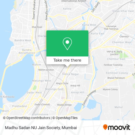 Madhu Sadan NU Jain Society map