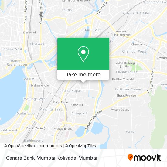 Canara Bank-Mumbai Kolivada map