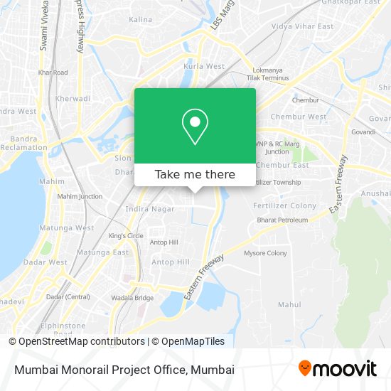 Mumbai Monorail Project Office map