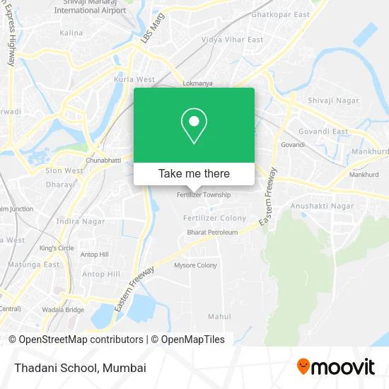 Thadani School map