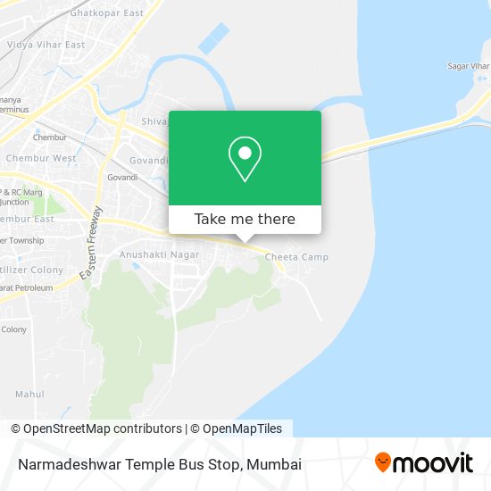 Narmadeshwar Temple Bus Stop map