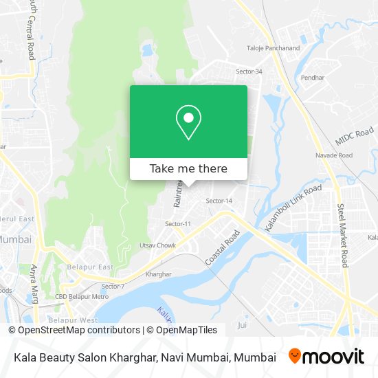 Kala Beauty Salon Kharghar, Navi Mumbai map