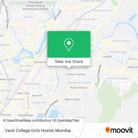 Vesit College Girls Hostel map
