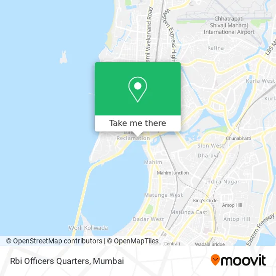 Rbi Officers Quarters map