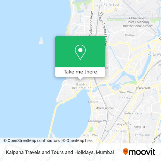 Kalpana Travels and Tours and Holidays map