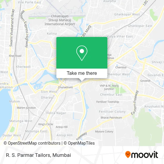 R. S. Parmar Tailors map