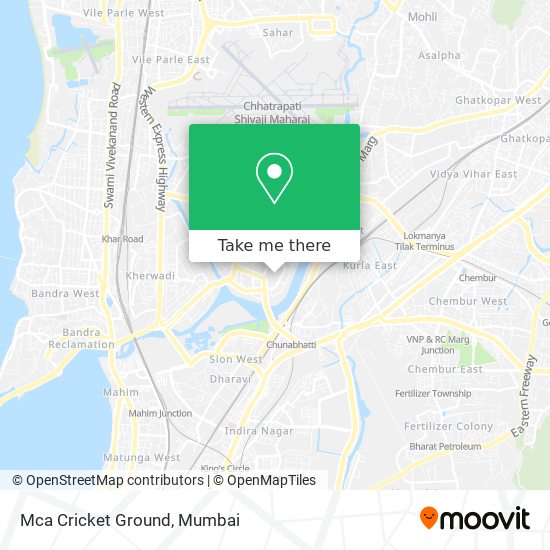 Mca Cricket Ground map