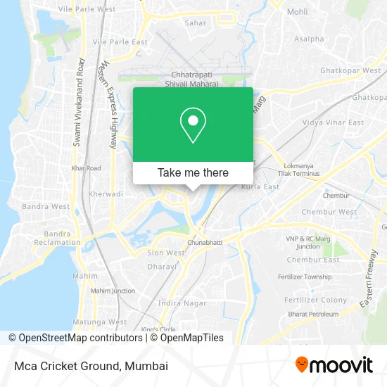 Mca Cricket Ground map