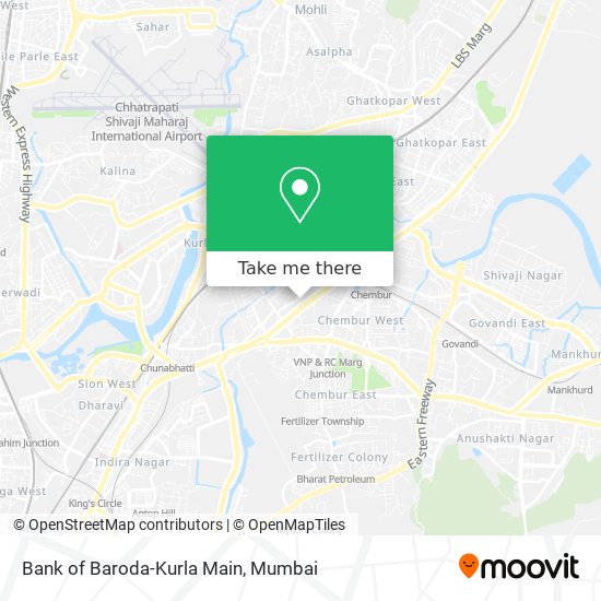 Bank of Baroda-Kurla Main map