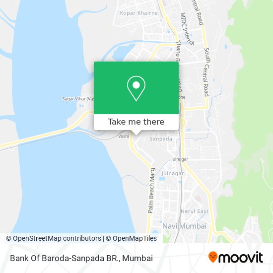 Bank Of Baroda-Sanpada BR. map