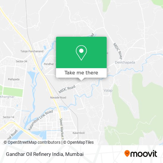Gandhar Oil Refinery India map