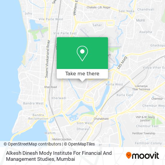 Alkesh Dinesh Mody Institute For Financial And Management Studies map