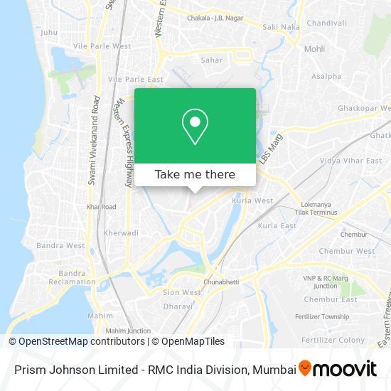 Prism Johnson Limited - RMC India Division map