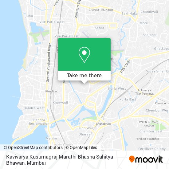 Kavivarya Kusumagraj Marathi Bhasha Sahitya Bhawan map