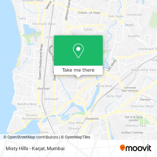 Misty Hills - Karjat map