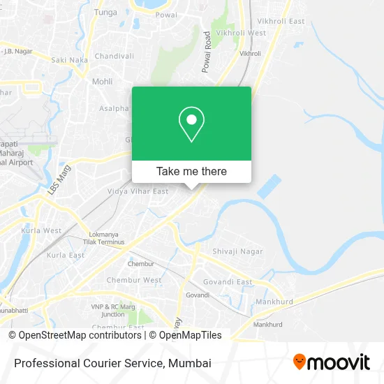 Professional Courier Service map