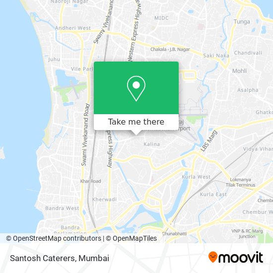 Santosh Caterers map