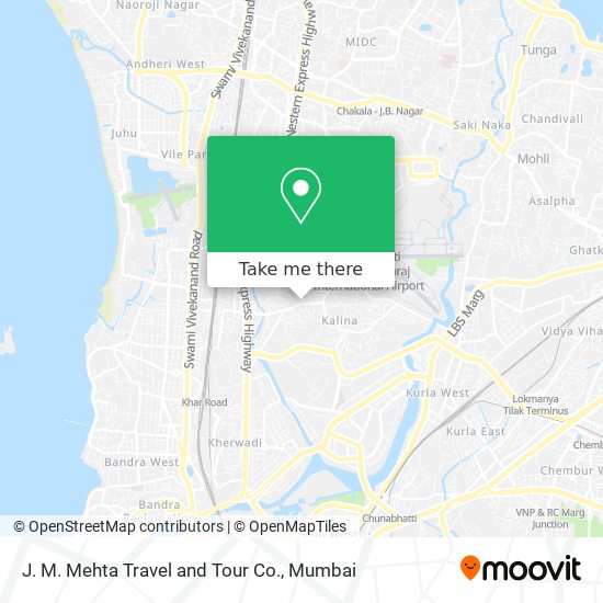 J. M. Mehta Travel and Tour Co. map