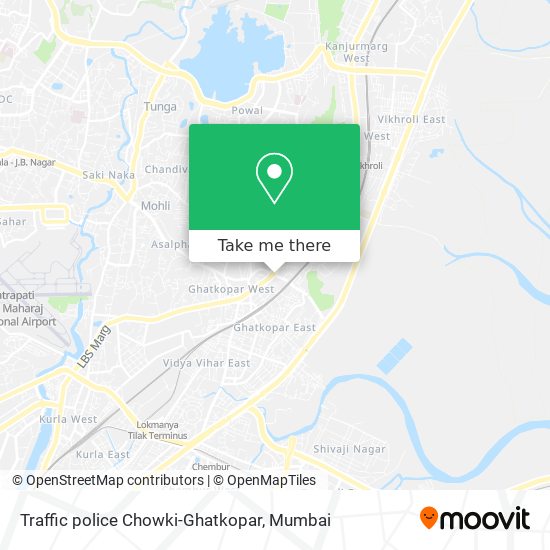 Traffic police Chowki-Ghatkopar map