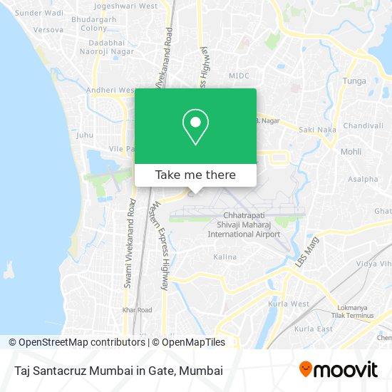 Taj Santacruz Mumbai in Gate map