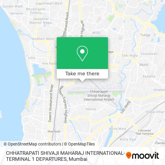 CHHATRAPATI SHIVAJI MAHARAJ INTERNATIONAL-TERMINAL 1 DEPARTURES map