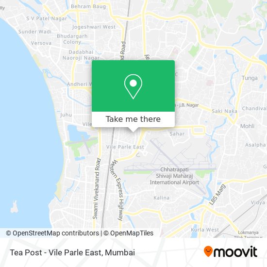 Tea Post - Vile Parle East map