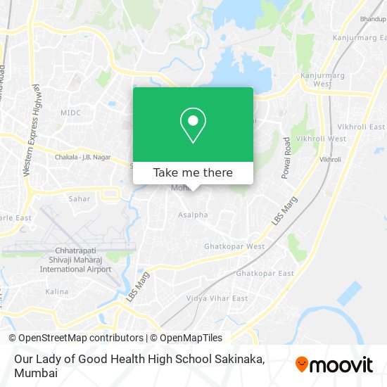 Our Lady of Good Health High School Sakinaka map