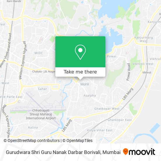 Gurudwara Shri Guru Nanak Darbar Borivali map