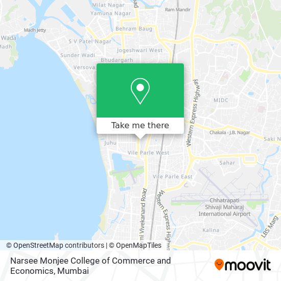 Narsee Monjee College of Commerce and Economics map