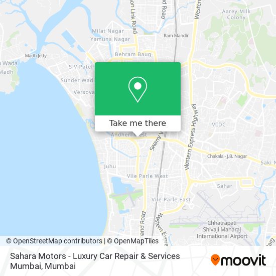 Sahara Motors - Luxury Car Repair & Services Mumbai map