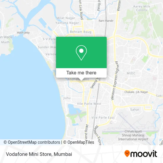 Vodafone Mini Store map