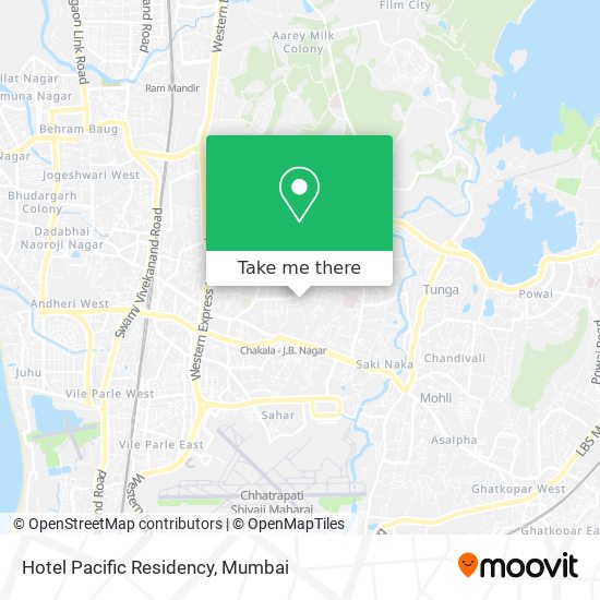 Hotel Pacific Residency map