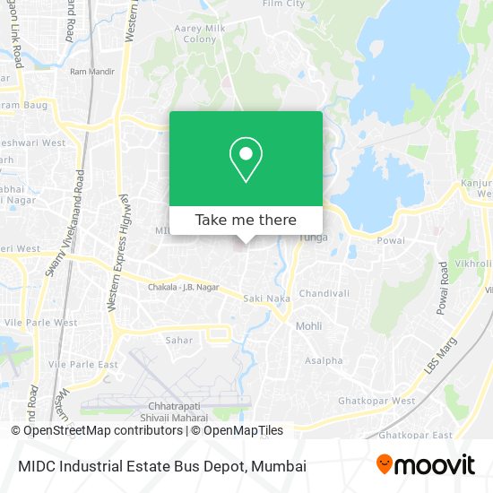 MIDC Industrial Estate Bus Depot map