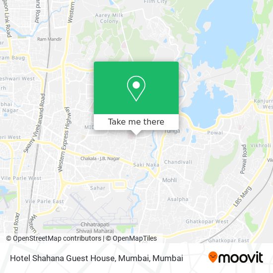 Hotel Shahana Guest House, Mumbai map